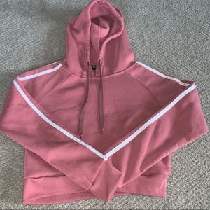 cute pink cropped hoodie